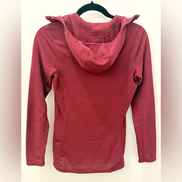 Patagonia Women's Capilene® Thermal Weight Zip-Neck Hoody Maroon Red Size XS - Picture 3 of 16